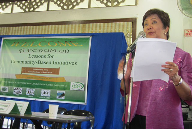 Gabriela Women's Party Rep. Luzviminda Ilagan says the Philippine government has not done enough to address climate change. (Photo by Ronalyn V. Olea/ Bulatlat.com)