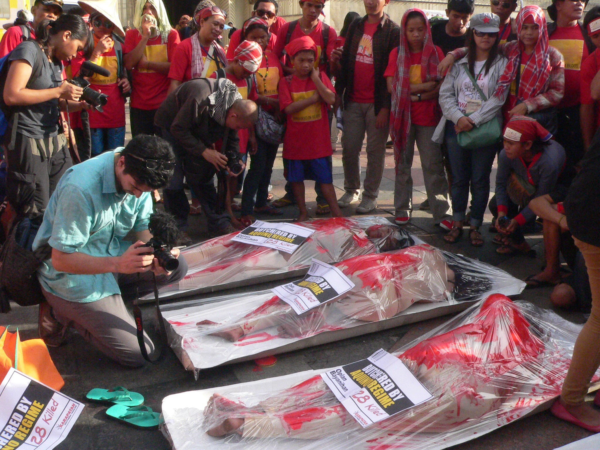 A gruesome depiction of cases of extrajudicial killings (Photo by D. Ayroso / Bulatlat.com)