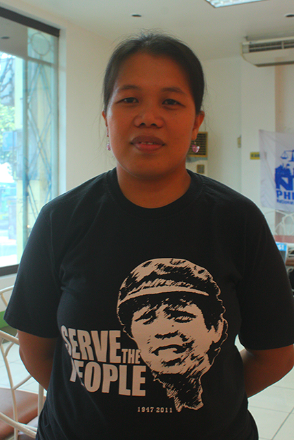 A proud daughter. Andrea Rosal vows to continue fighting for justice for all political prisoners. (Photo by Ronalyn V. Olea / Bulatlat.com)