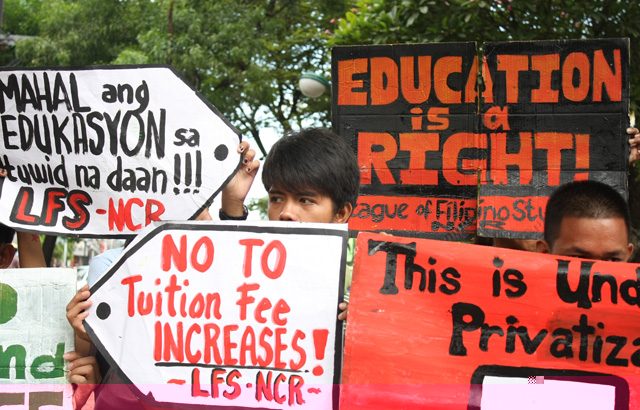 Youth groups challenge Duterte: ‘Stop tuition hikes, K to 12’