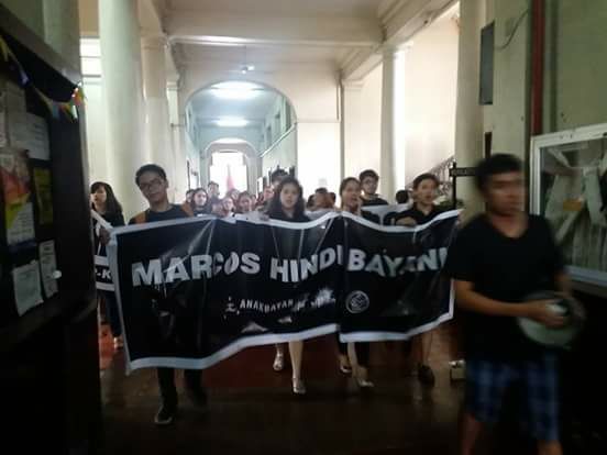 Stirring the protest spirit inside UP Manila (Photo courtesy of Manila Collegian)