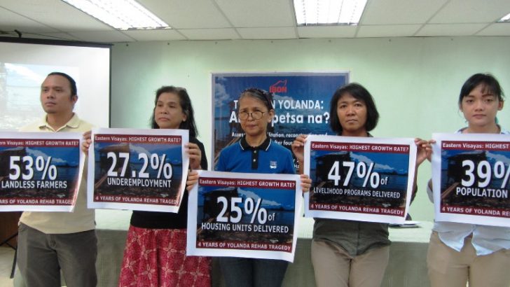 Ibon research flags tragic gov’t responses in post-Haiyan rehabilitation
