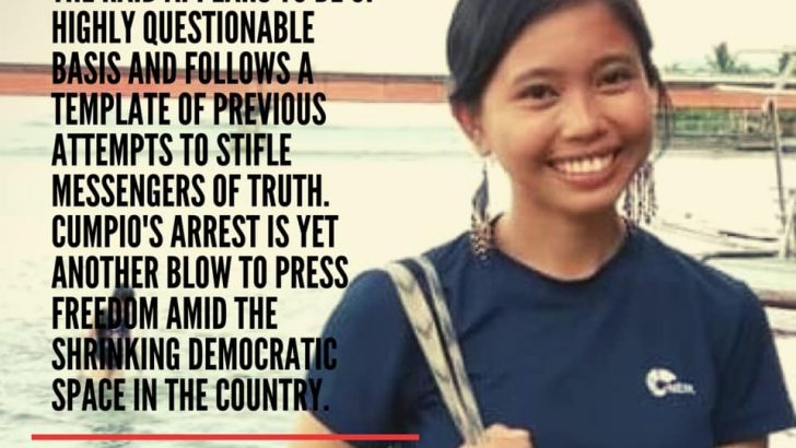 Global group of women journalists demand release of Cumpio