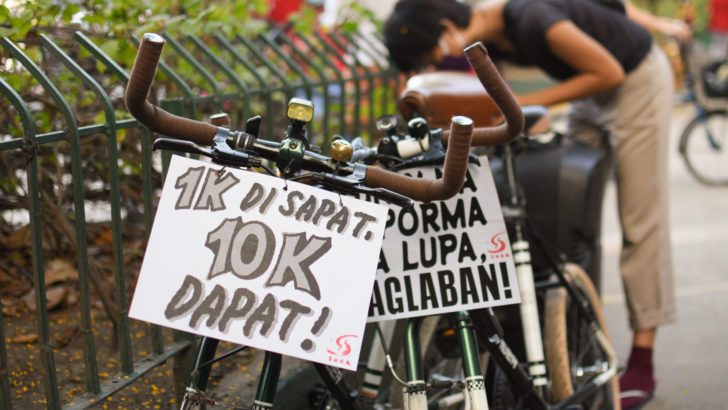 Peasant advocates pedal for food, jobs and land