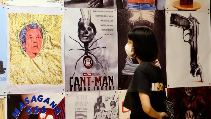 Artists hope protest art can help frustrate the return of another Marcos