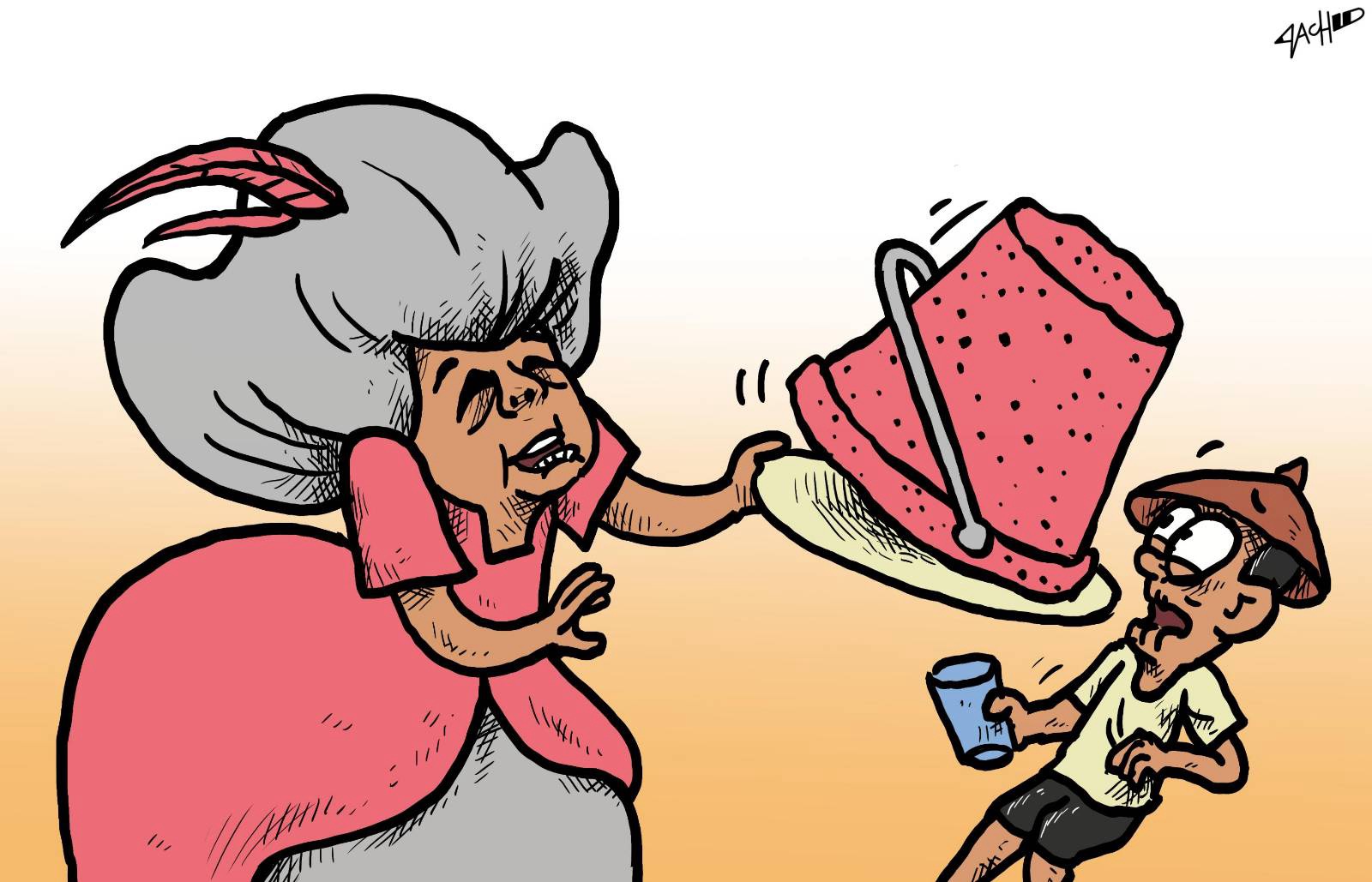 Let them eat balde-shaped cake